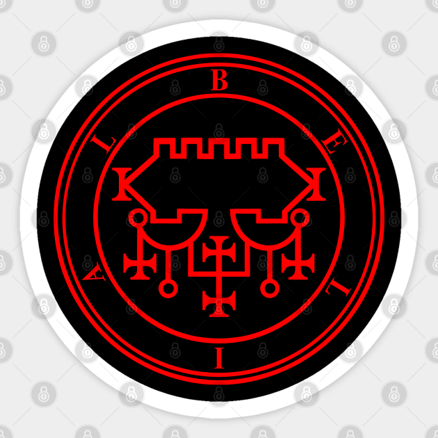 Seal of Belial or Sigil of Belial Sticker by OccultOmaStore